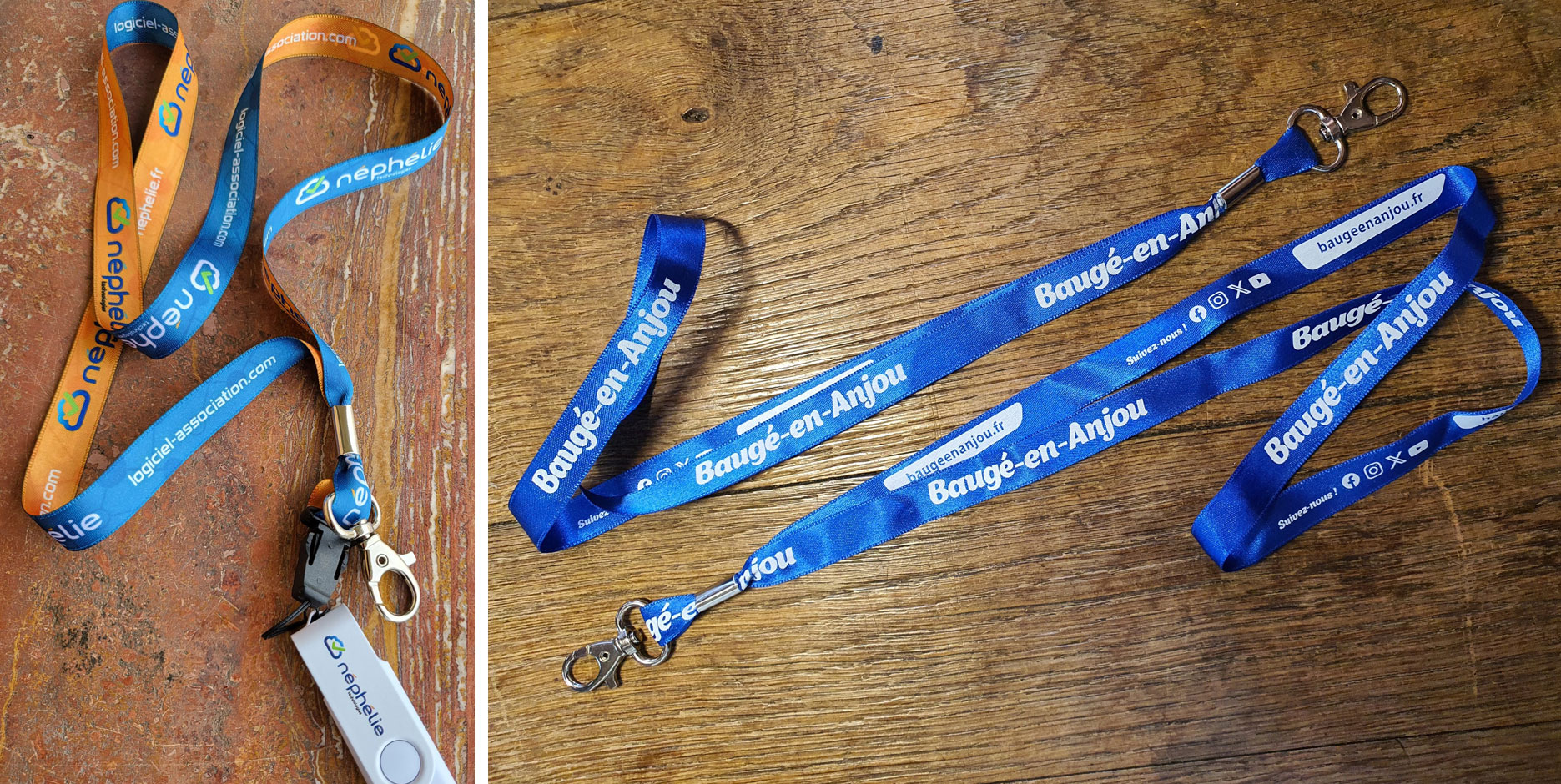 des lacets porte badge � votre nom pour vos manifestations